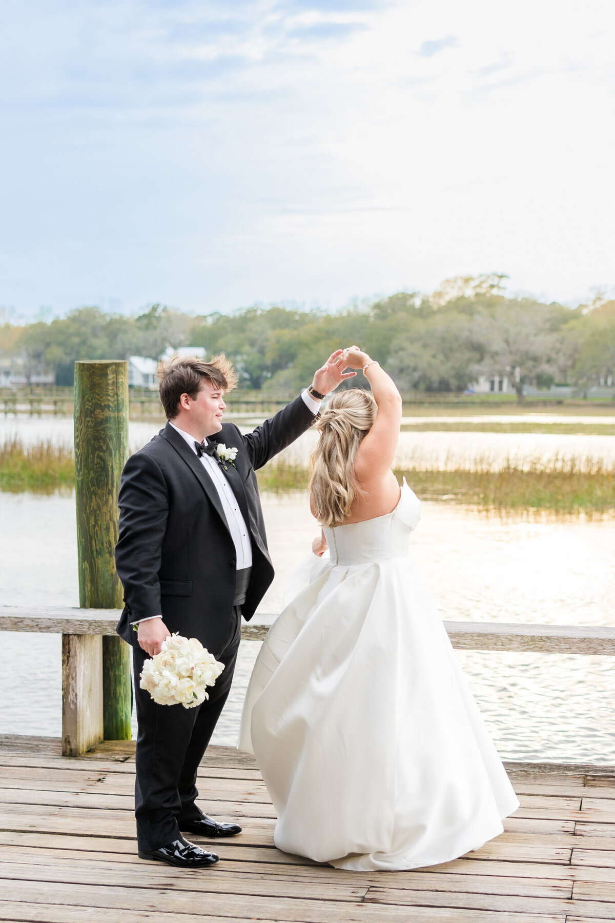 Elizabeth + Erik  Sunset Dock Portraits-15