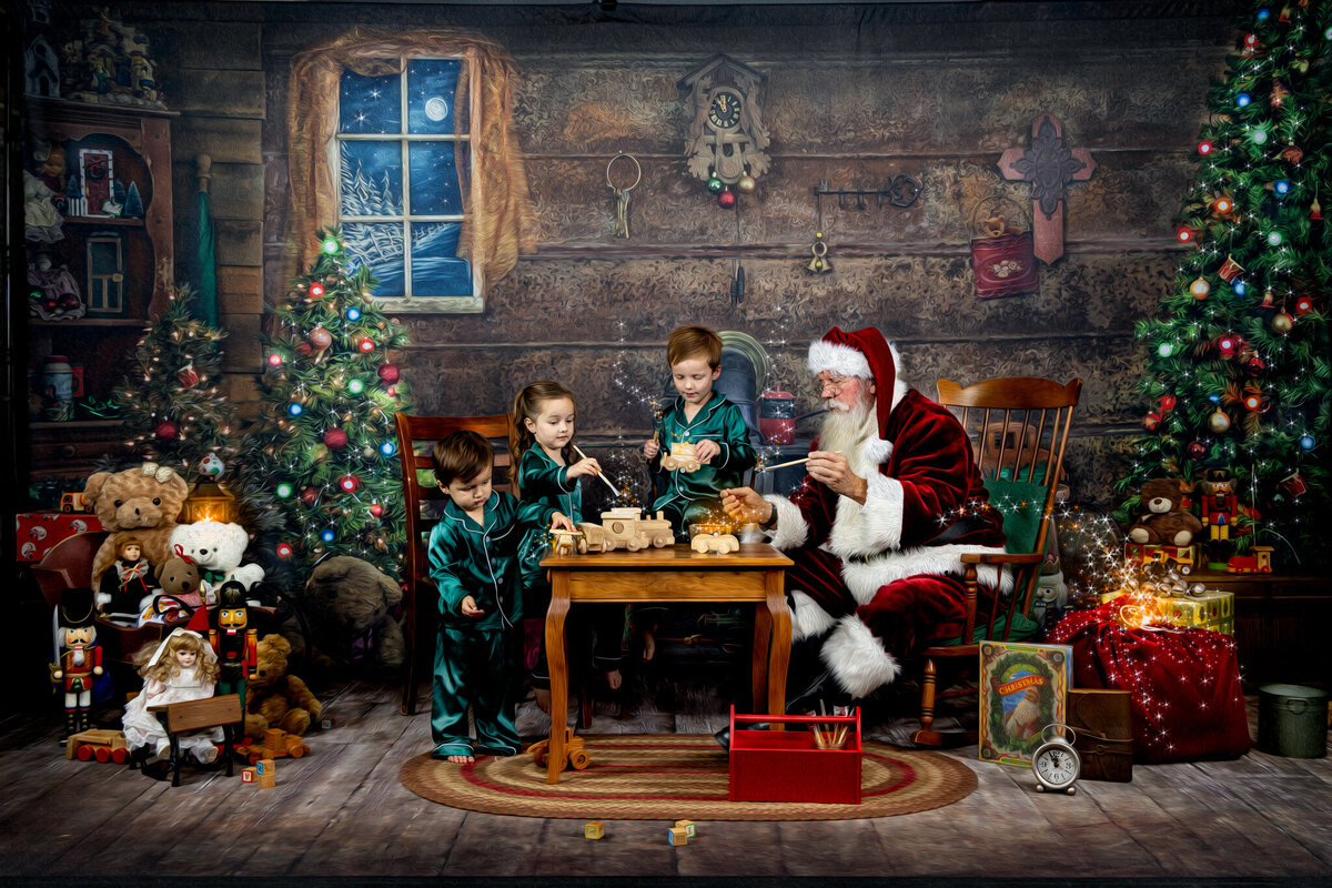 Boy Girl Santa Claus Magical Memories Magic Bag Workshop Paint Toys