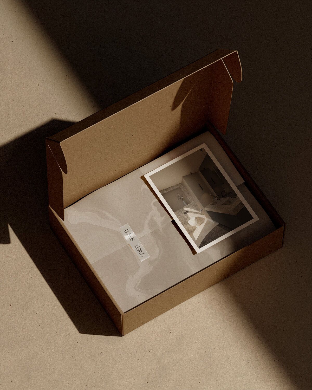 Luxe stalenbox voor interieurpresentatie