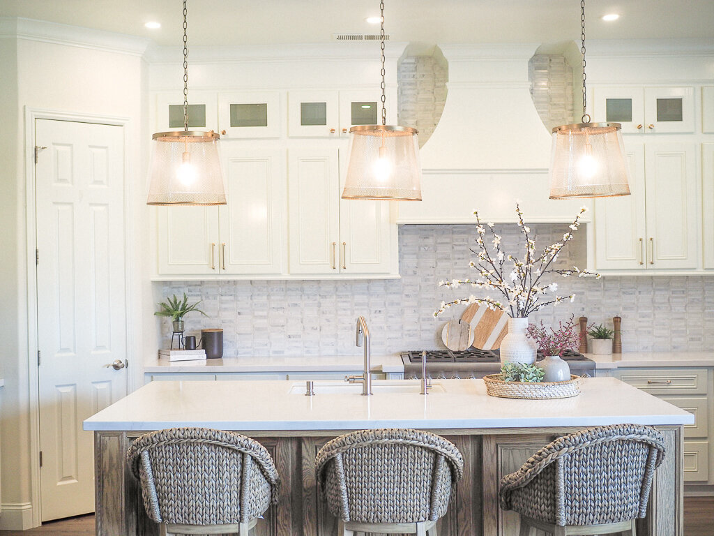 two toned kitchen