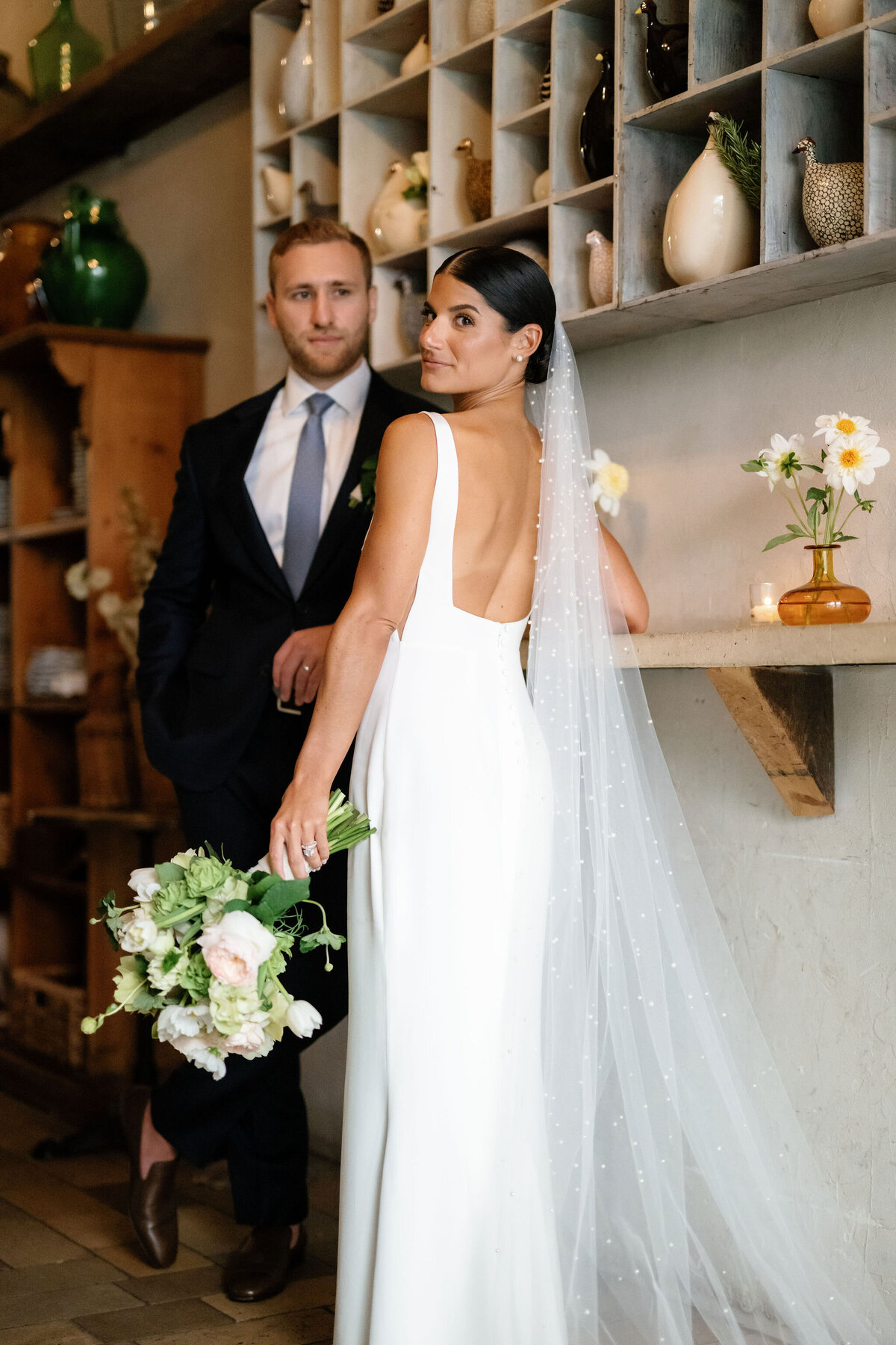 Bride and Groom Portrait by Lisa Blanche Photography