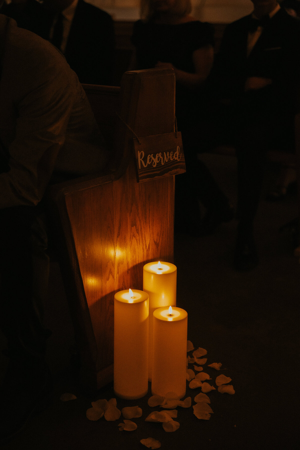 candles burning during ceremony at the wedgewood The Croft downtown phoenix