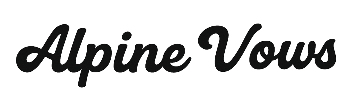 Colorado elopement photographer and videographer Alpine Vows logo
