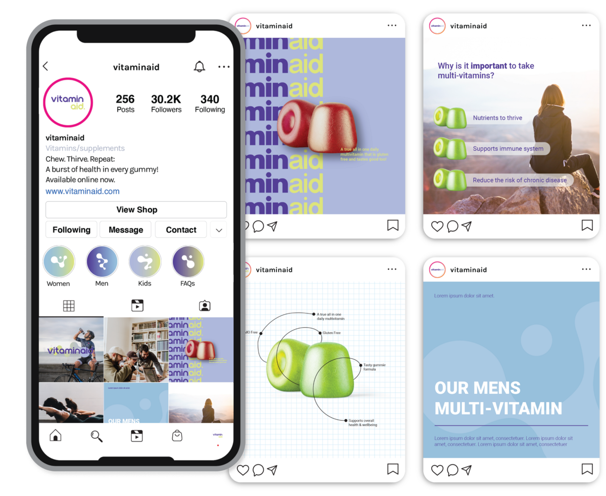 Social media marketing design.