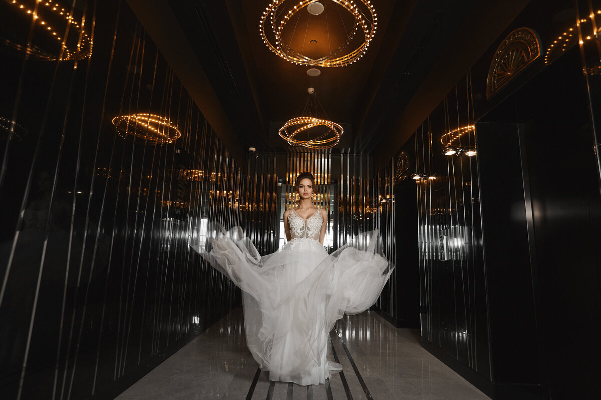 bride in luxury hotel