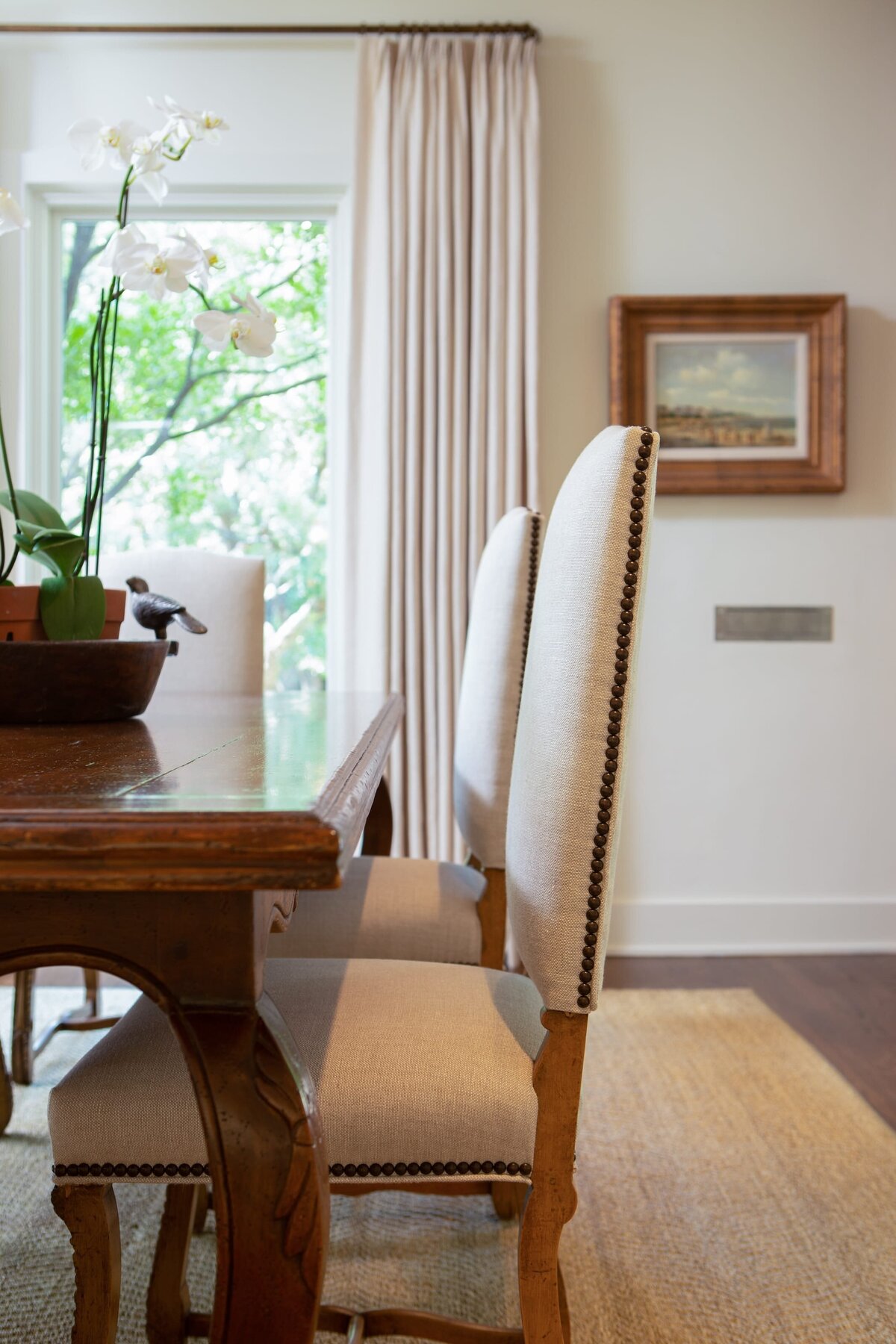 the keeping room interiors grant dining room table white chairs