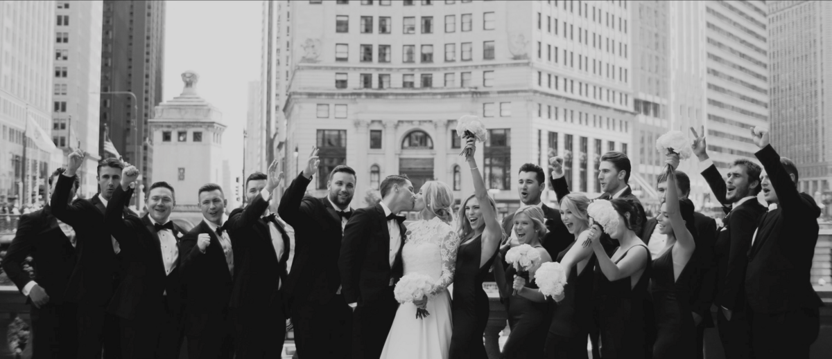 Chicago summer wedding bridal party