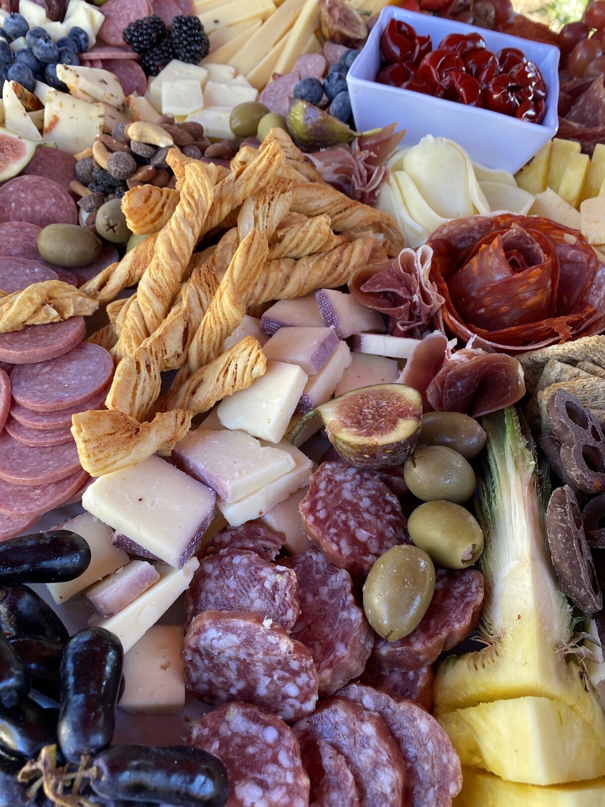 charcuterie grazing table