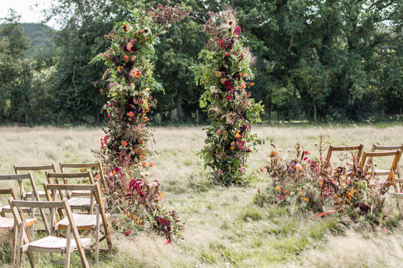 holes wild flower arch