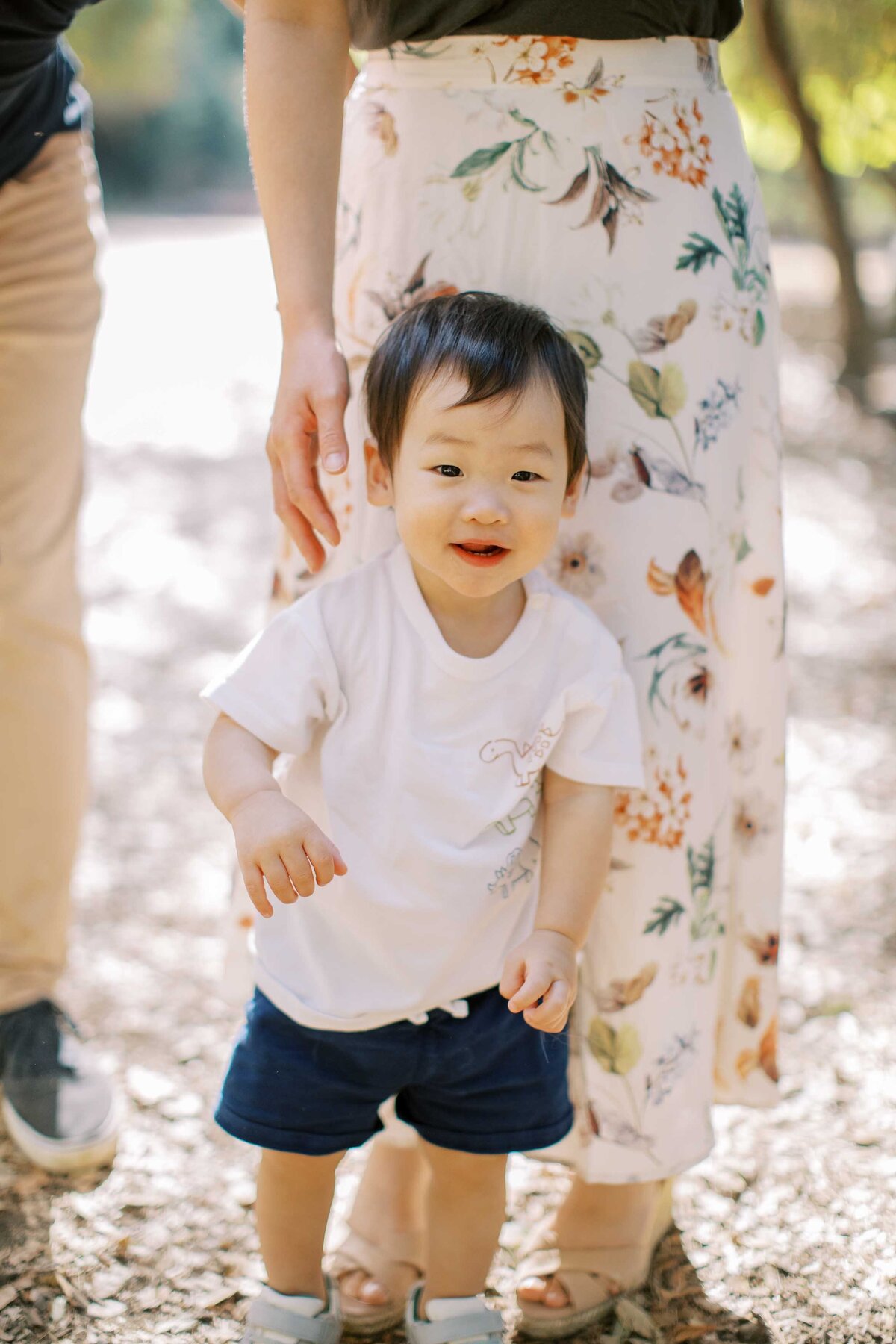 Young boy smiling at the camera