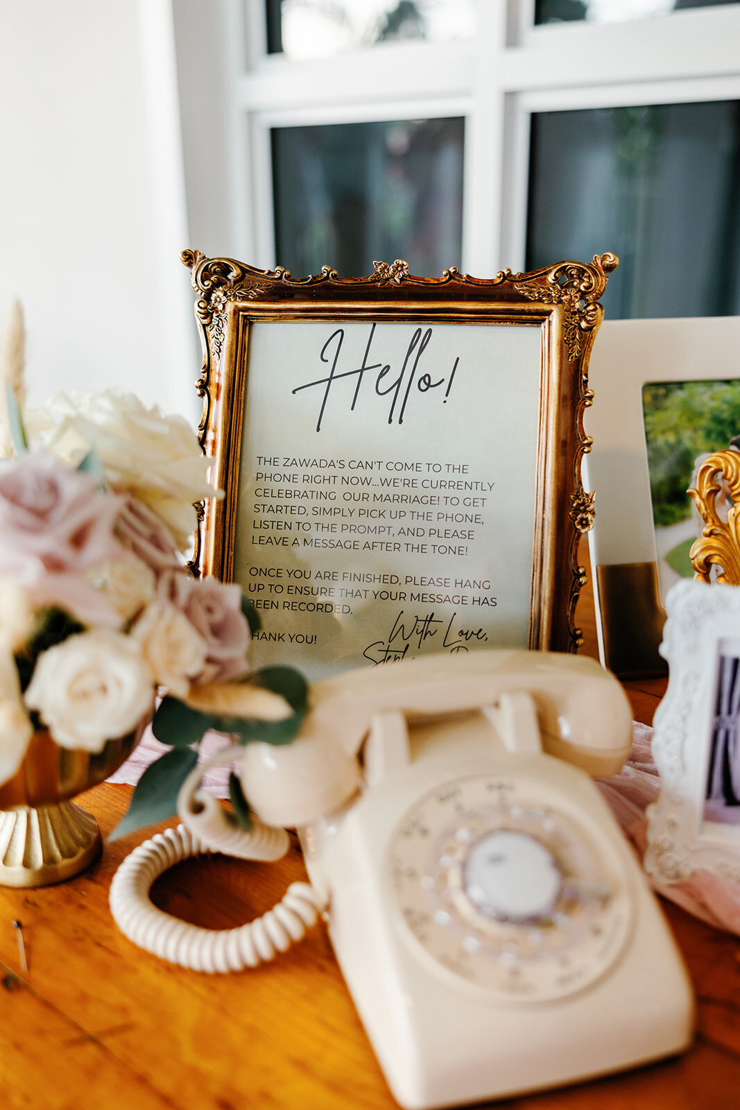 A creative guest book setup inviting guests to leave voice messages at Cheeca Lodge.
