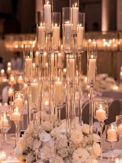 glam candle centerpiece