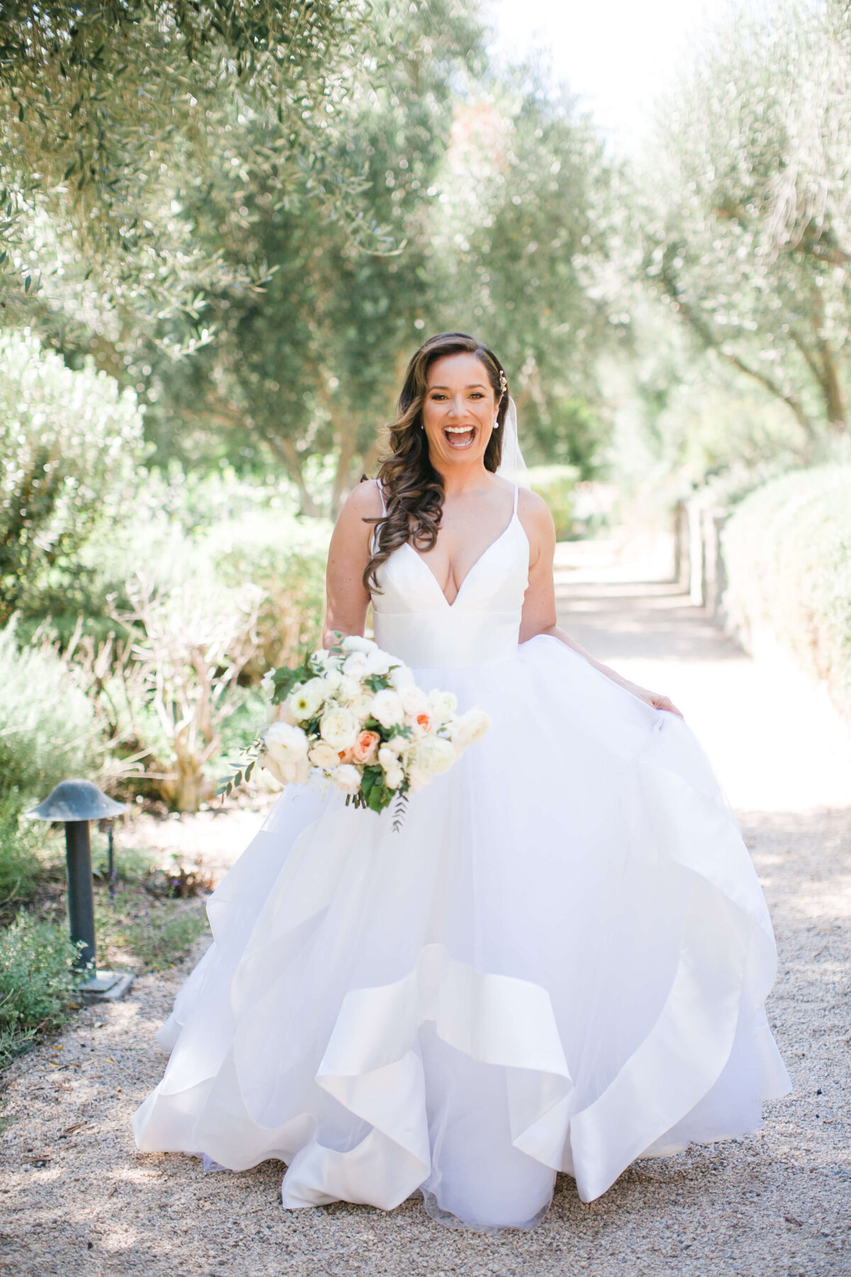 Bridal portrait with custom bouquet
