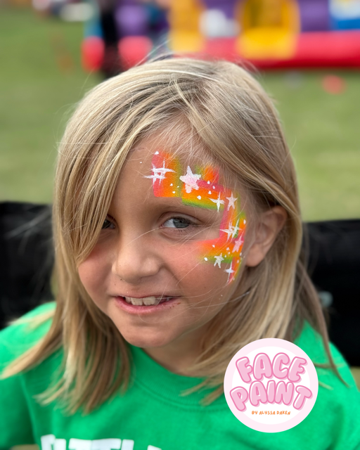face-painting-by-alyssa-daken-uv-bright-neon-rainbow-stars-abstract-design