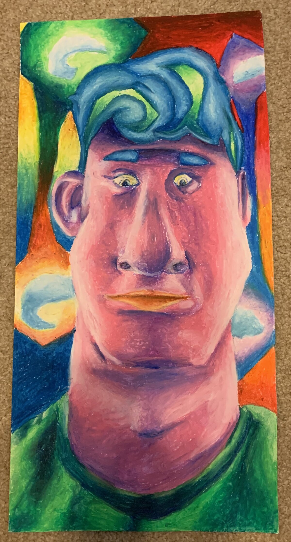Portrait oil pastel