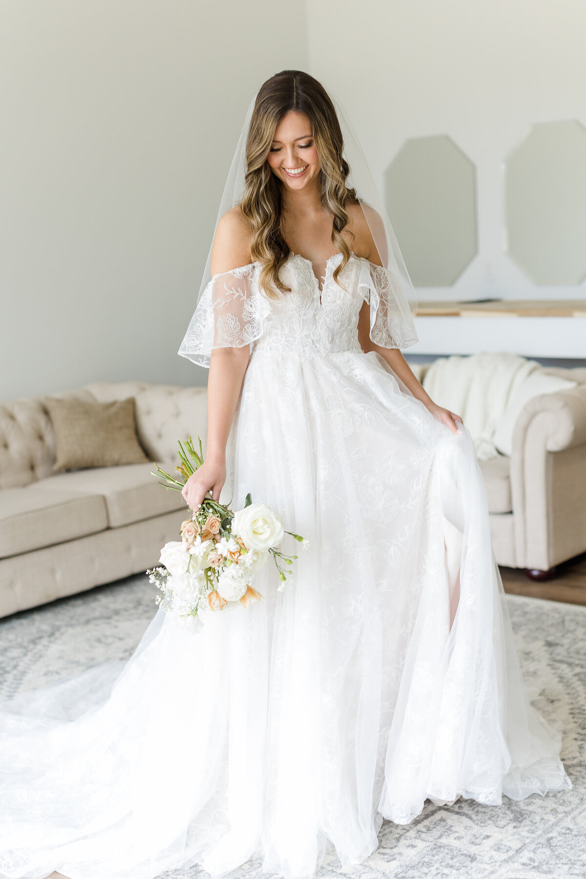 Bridal portraits Wildflower Ridge wedding venue Marthasville Mo
