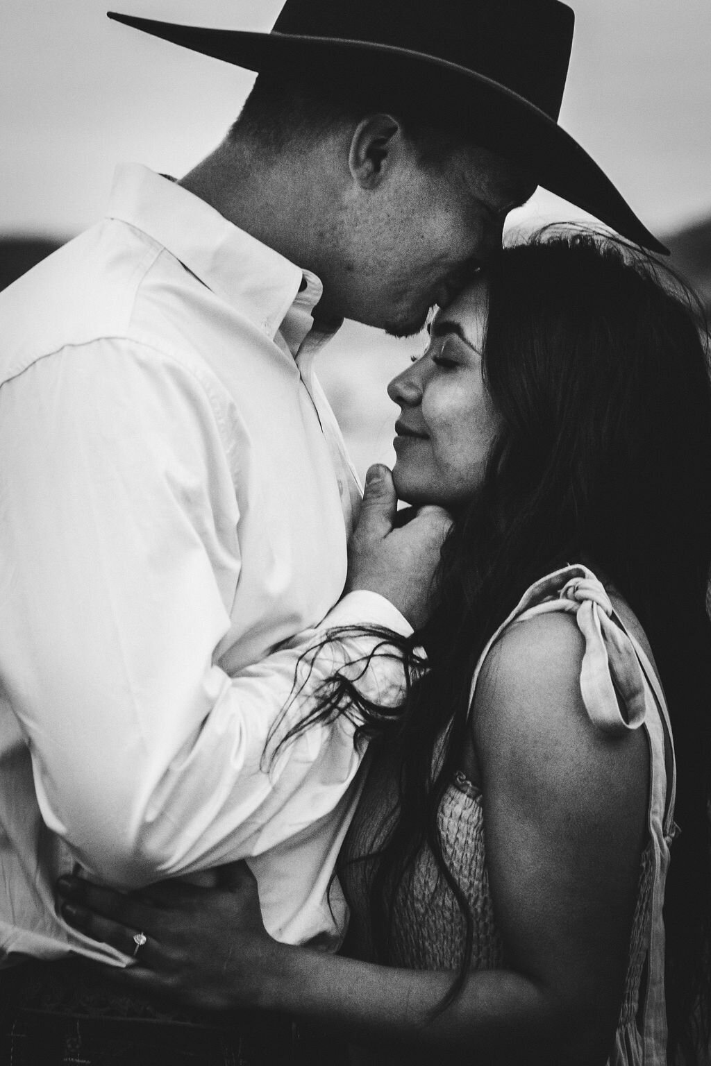 Engagement photoshoot in black and white