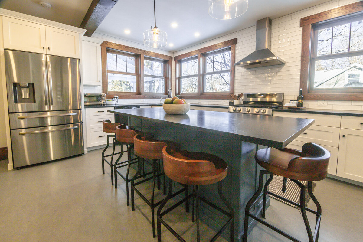 kitchen remodel for more space and light