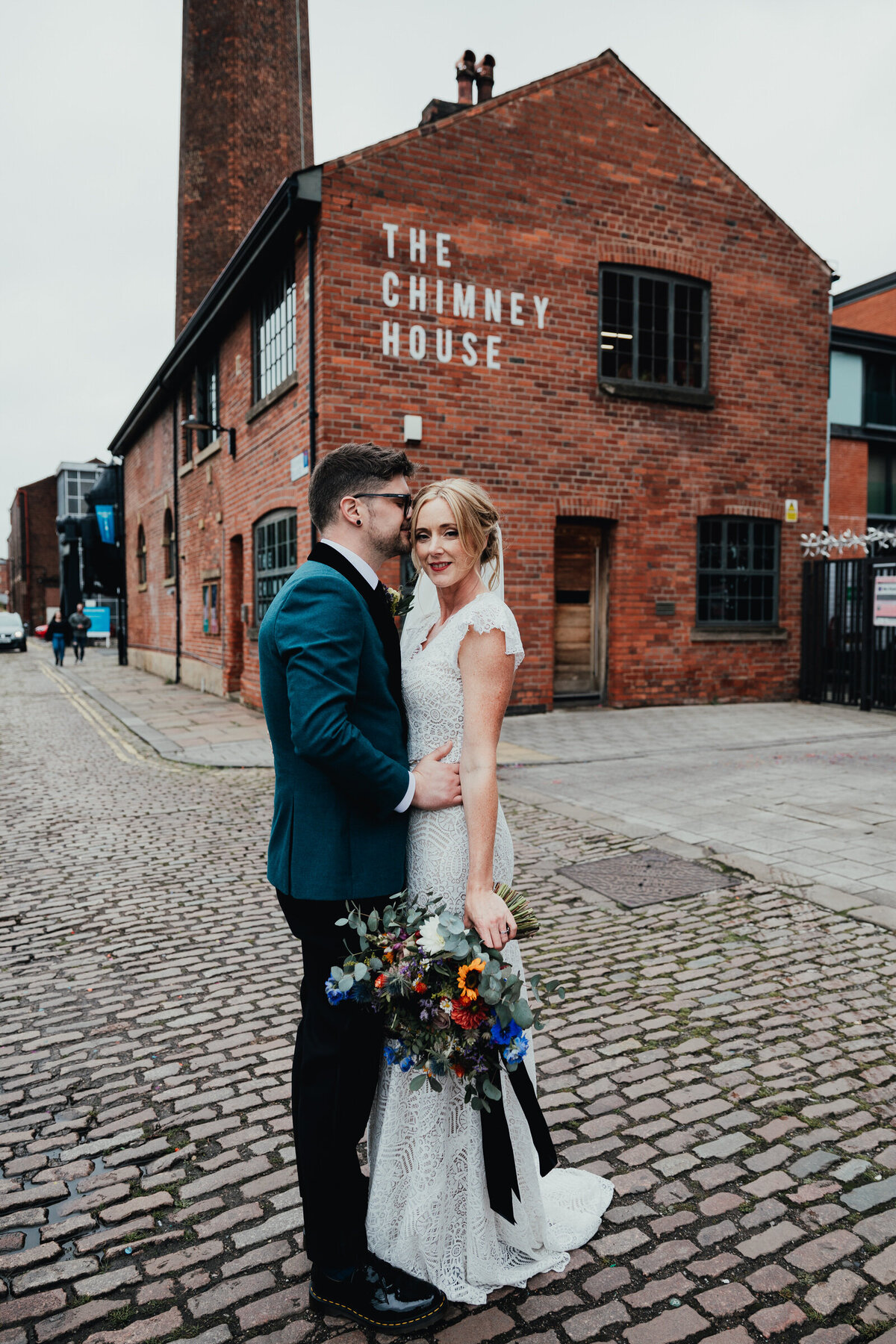 Bride and Groom at Kelham Island wedding Sheffield