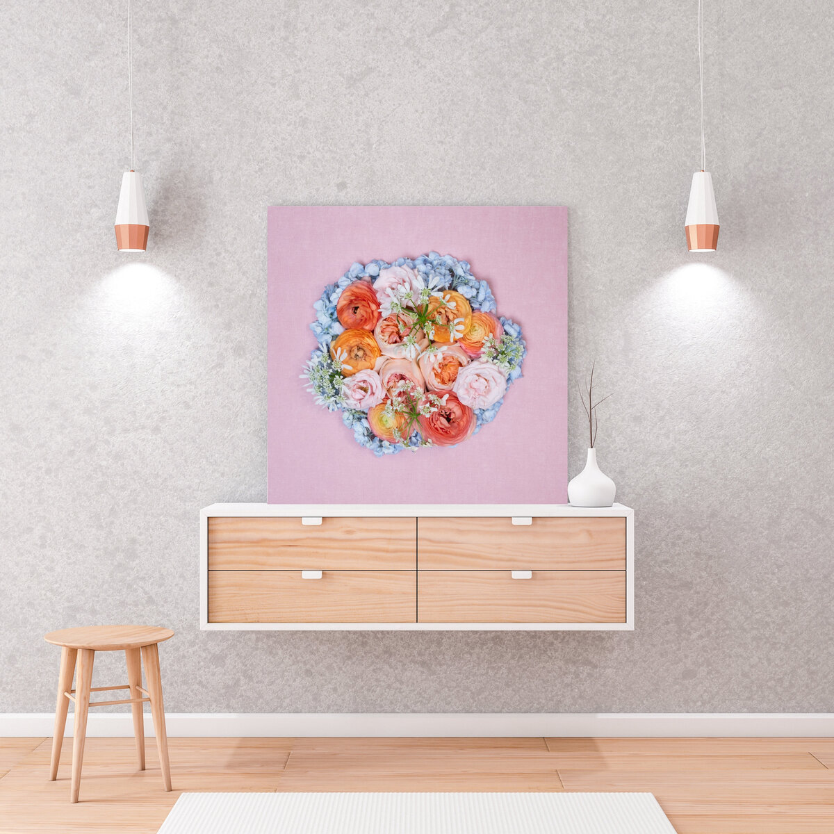 Grey Soft Brown Minimalist Wall Art Frame Mockup Instagram post (1)