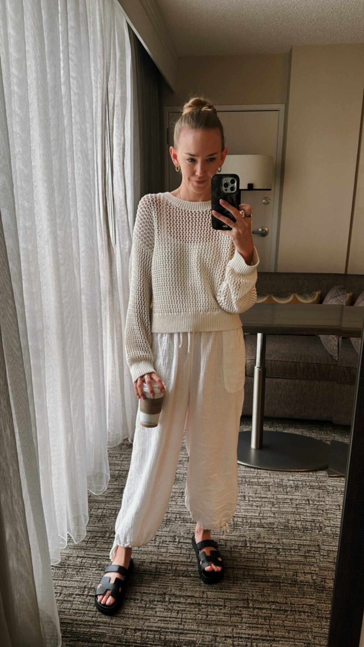 Caroline Wilder Nordstrom Sweater Target Gauze Pants Steven Madden Sandals RPT Convention