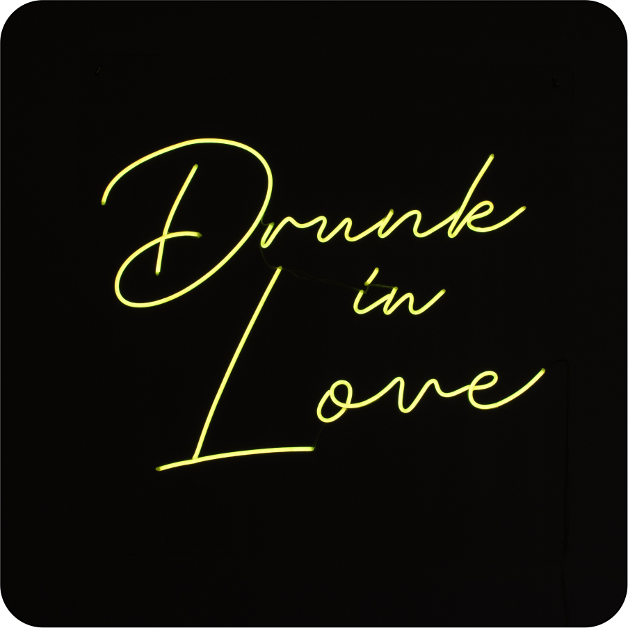 drunk in love neon sign