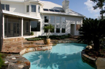 Custom pool build in North Florida