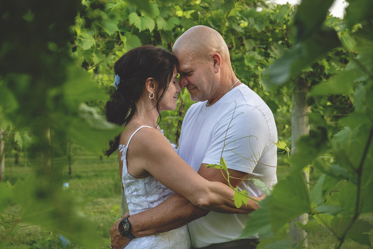 DC Estate Winery vines romantic South Beloit Wedding Photography