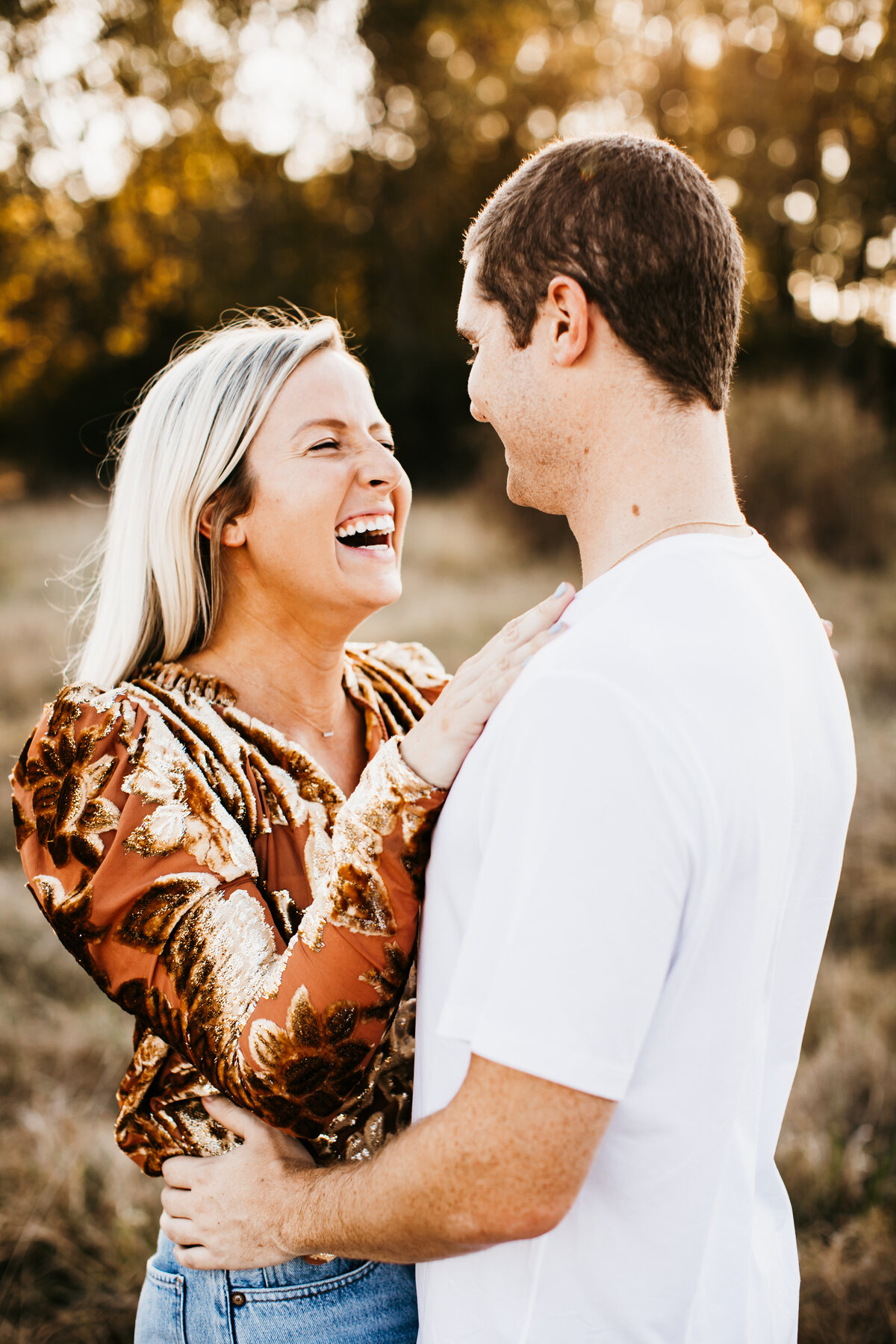 couple smiling and laughing