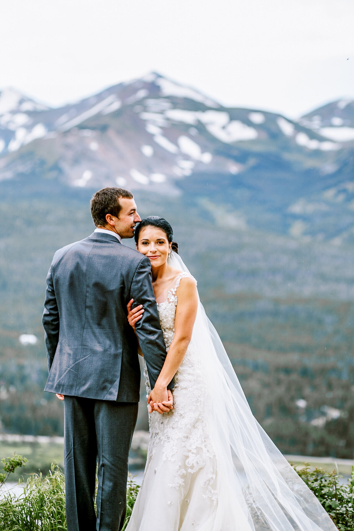 Wedding couple portrait taken in Breckenridge, Colorado