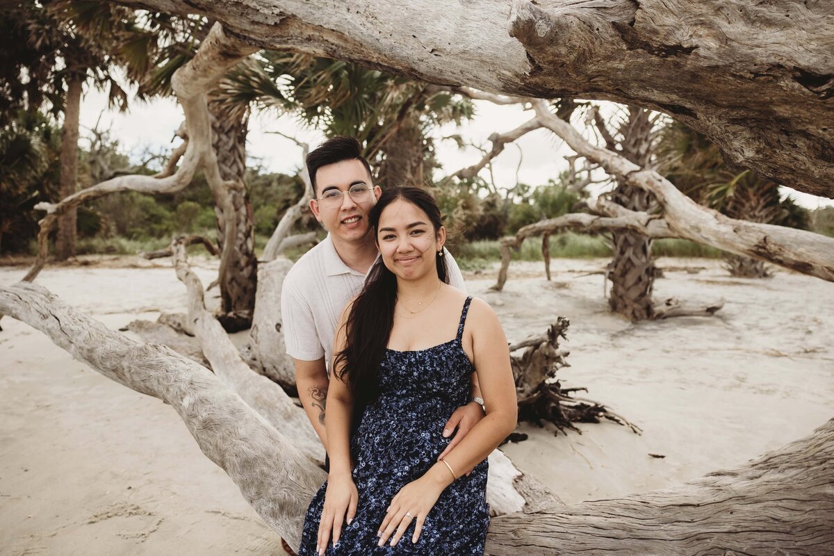 Driftwood Beach Proposal | Jekyll Island Proposal Photographer | Phavy Photography