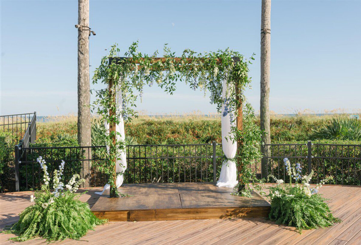 Wedding Arch Pergola and Platform Rentals | Westin Hilton Head Island, South Carolina |  Wedding Decor Rentals  | Event Decor Rental | Trish Beck Events | IVS Photography | Coastal Floral & Events