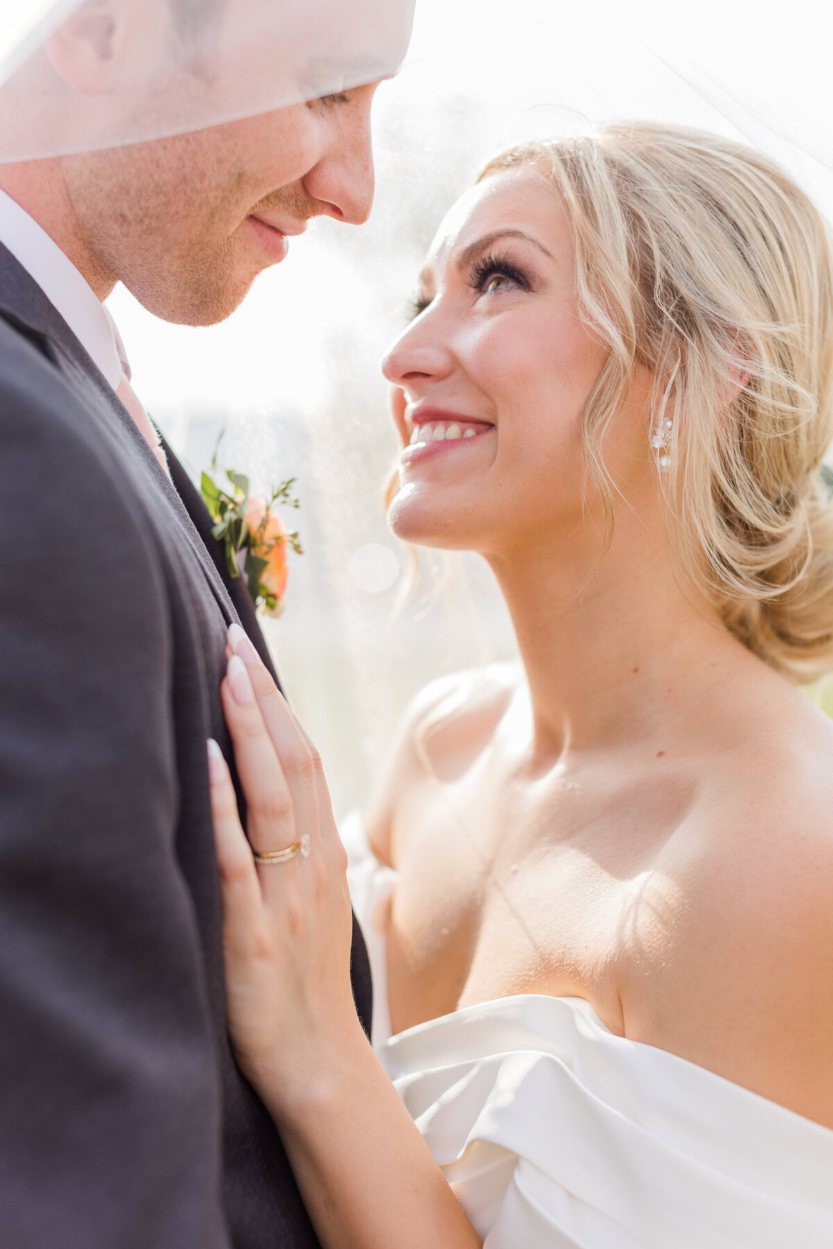 bride and groom portraits at emerson Fields wedding venue
