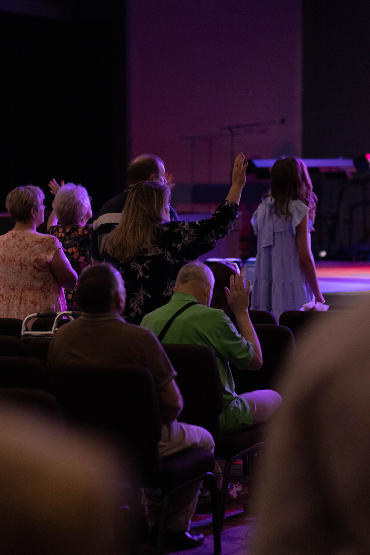 People worshipping at a non-denominational church in Fayetteville, NC.