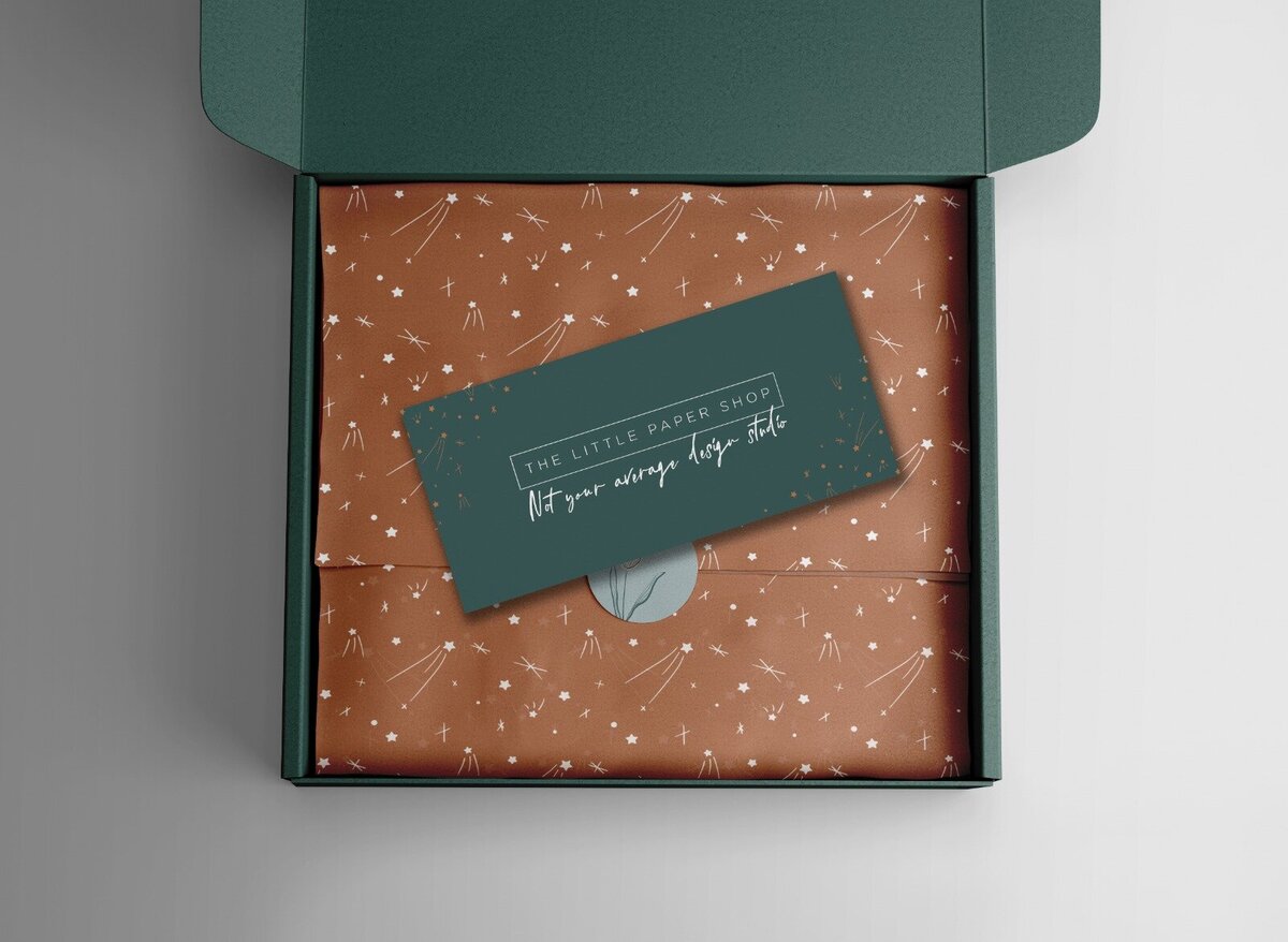 Christmas packaging designed for businesses by Thw Little Paper Shop Nantwich