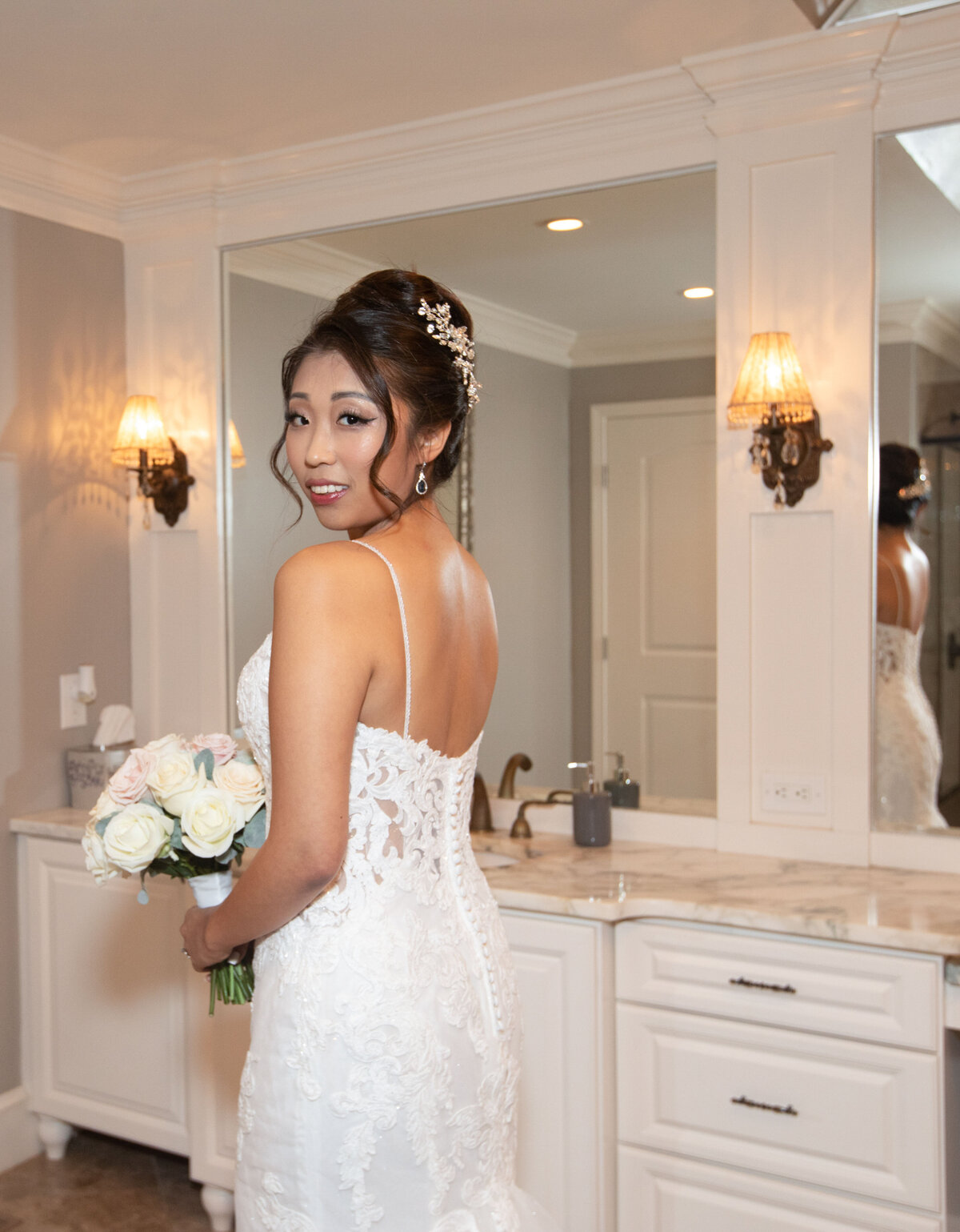 Bride-Glamour-Portrait-Tate-House-Indoor-Mirror