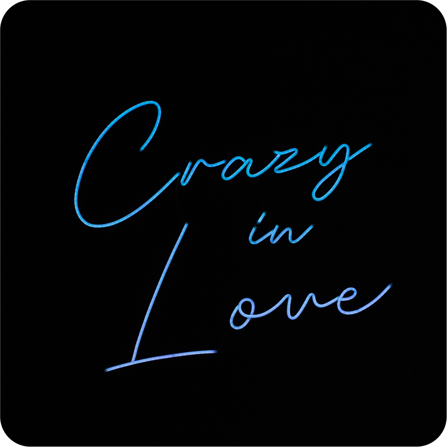 crazy in love neon sign