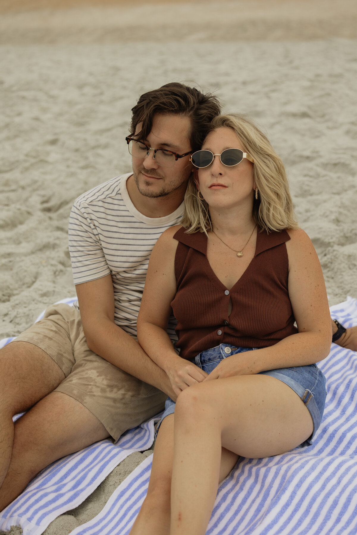 snuggle couples beach session st augustine florida