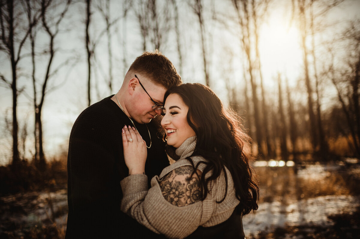 winter engagement session