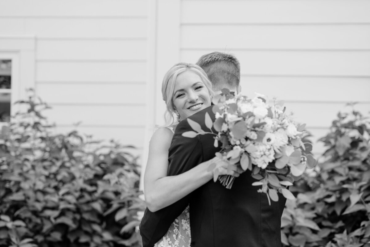 Lake House Canandaigua Wedding_Brother and Sister First Look (1)