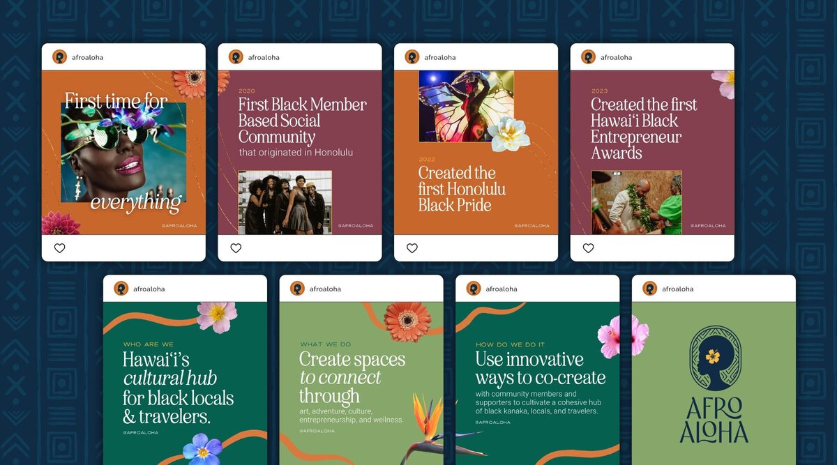 Social Media Design for Hawaii Cultural Community Afro Aloha