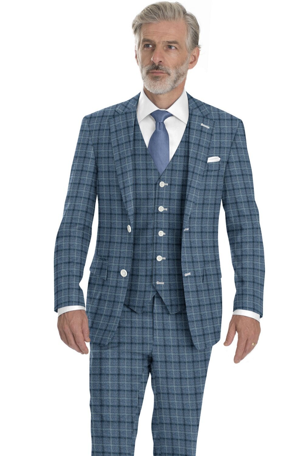 TEAL CHARCOAL PLAID