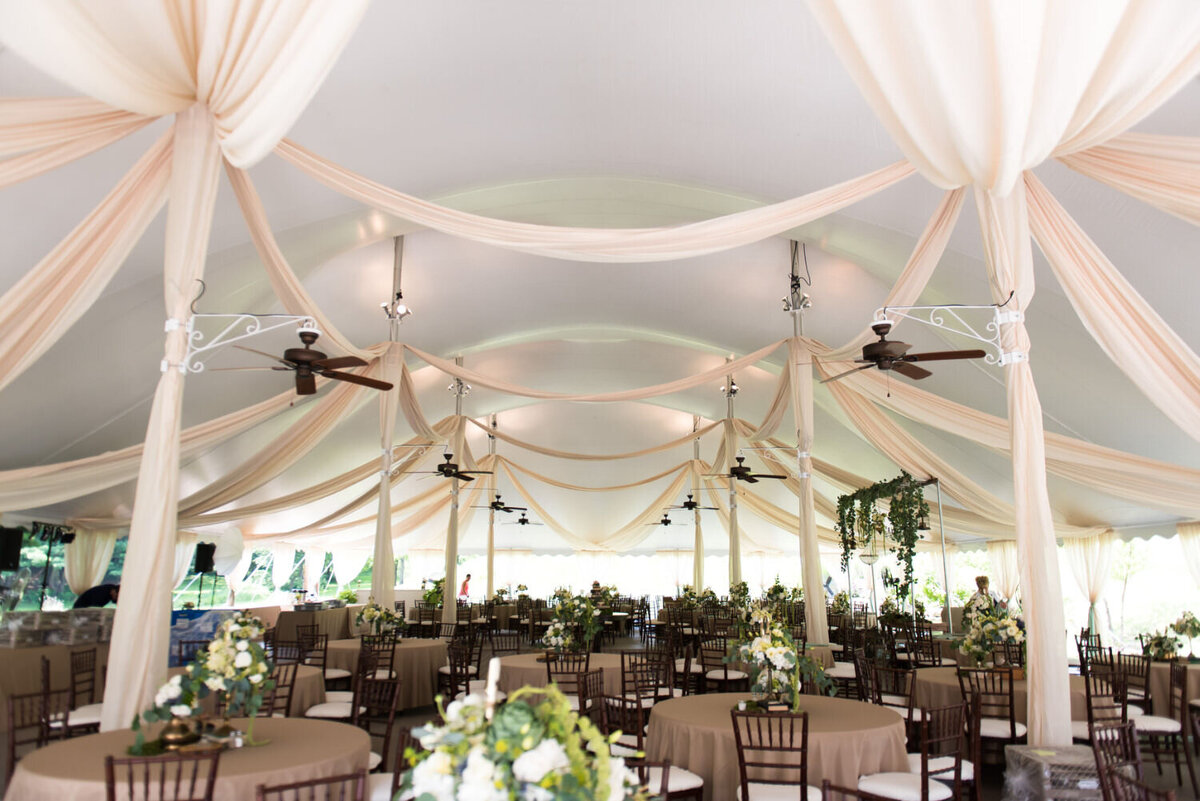 tent wedding reception at shady elms farm