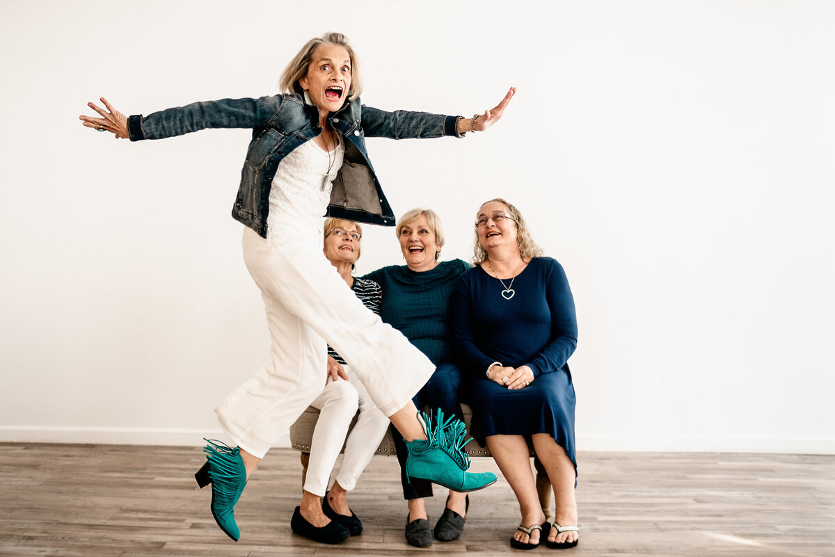 adult sisters having fun