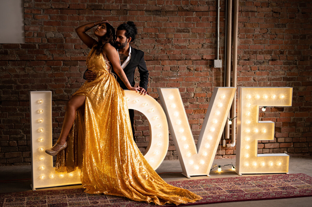 Elegant engagement photography session at the penndennis building in downtown Edmonton, Alberta