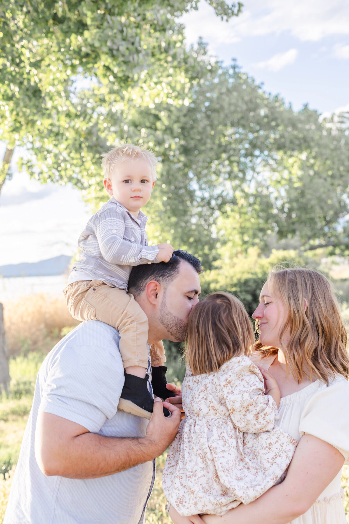 Natural family photos in Provo Utah with soft light and organic posing by a Provo Utah Family Photographer.