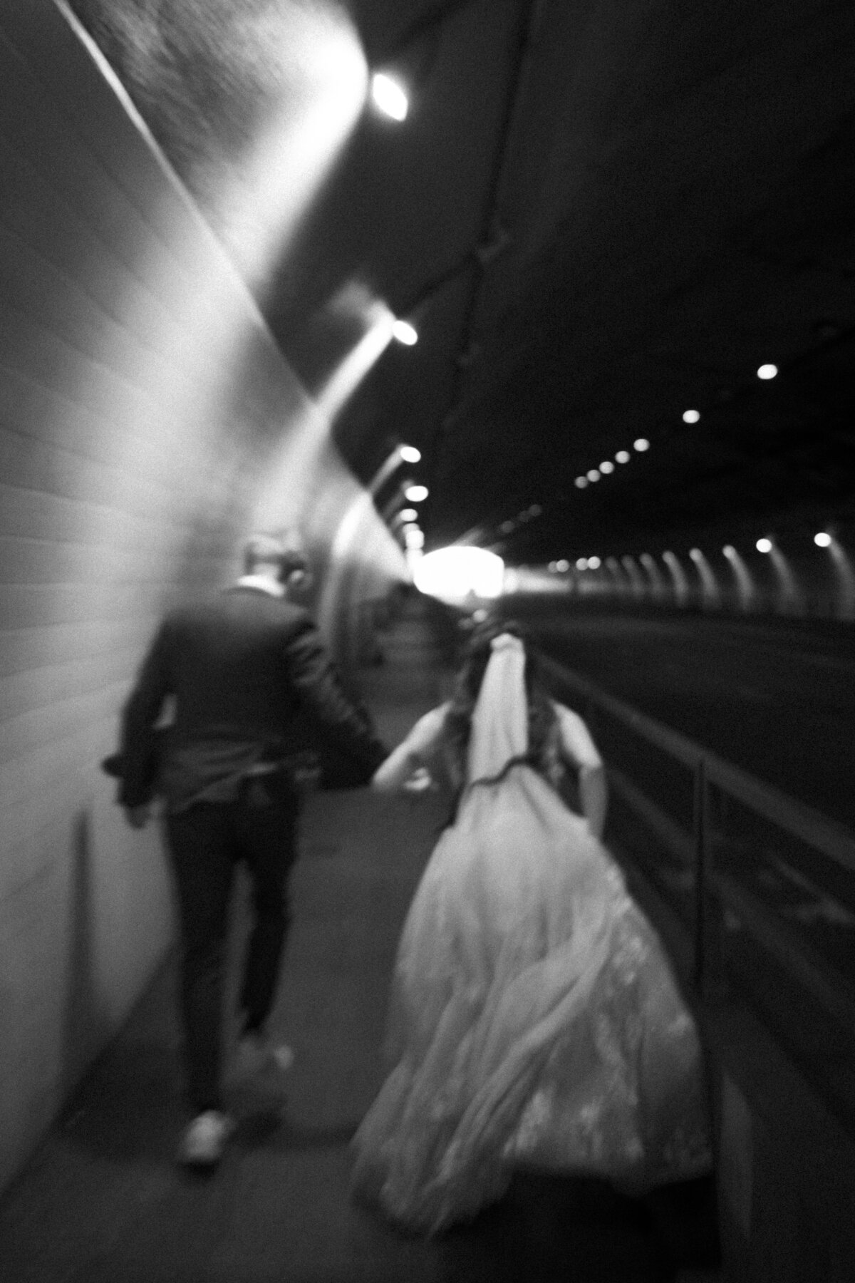 Bride and Groom in China Town in San Francisco, California