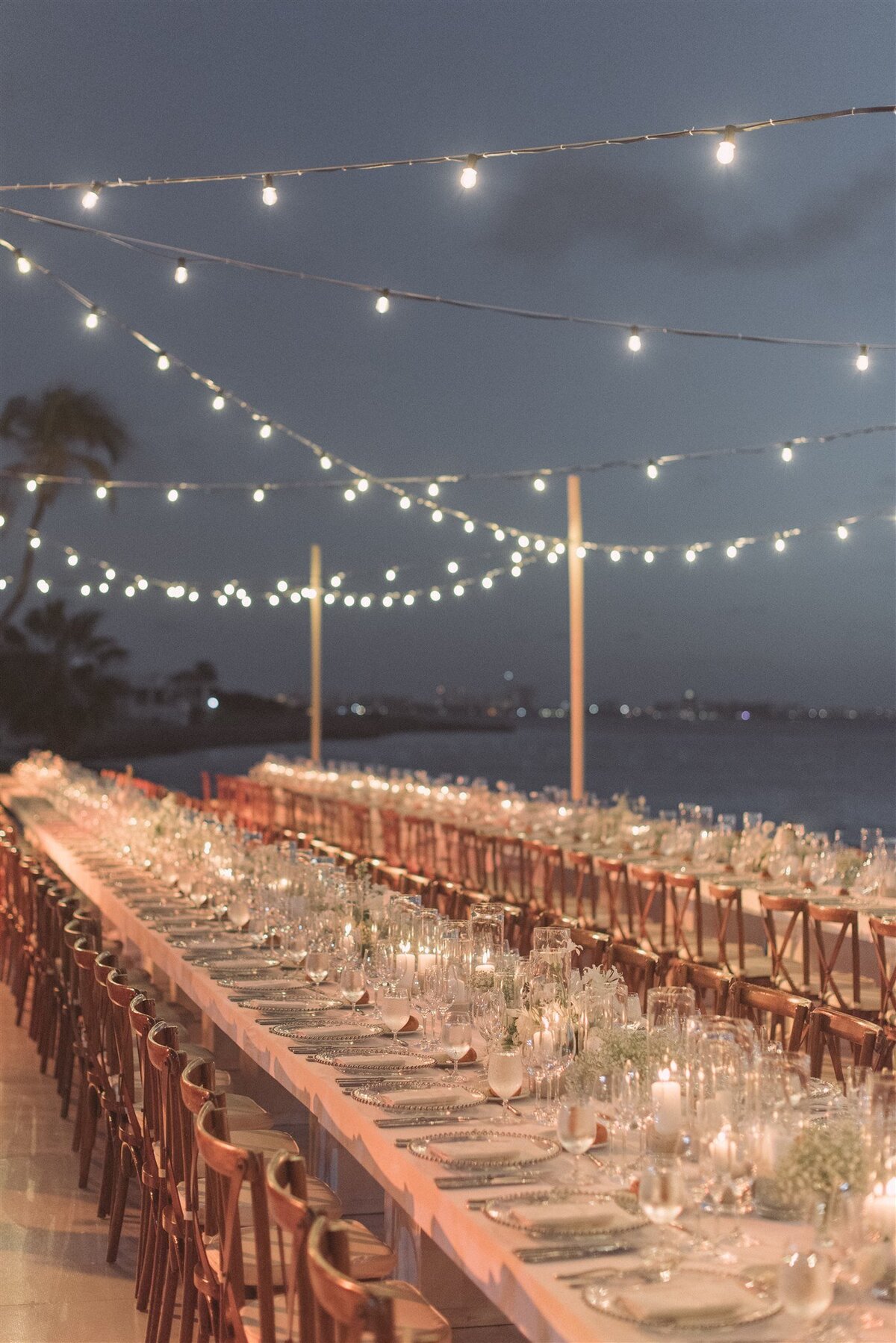 Wedding tablescape design on aruba beachfront at luxury private home