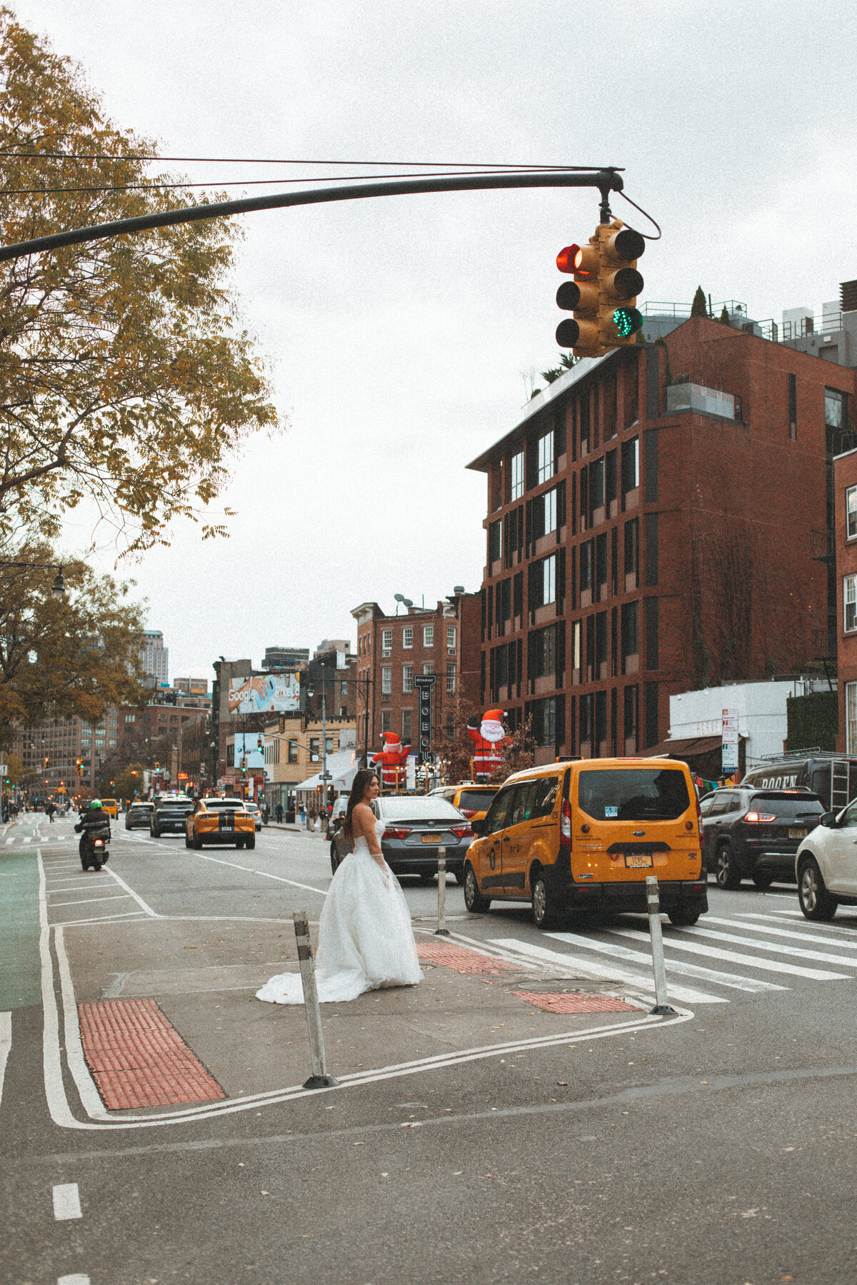 nyc bride on streets of new york