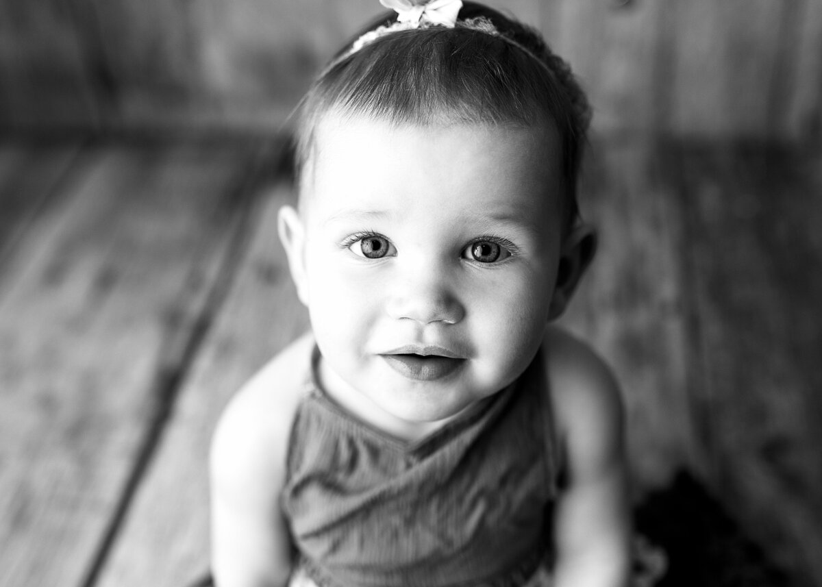 Black and white baby photos in Colorado photography studio Erin Jachimiak Photography